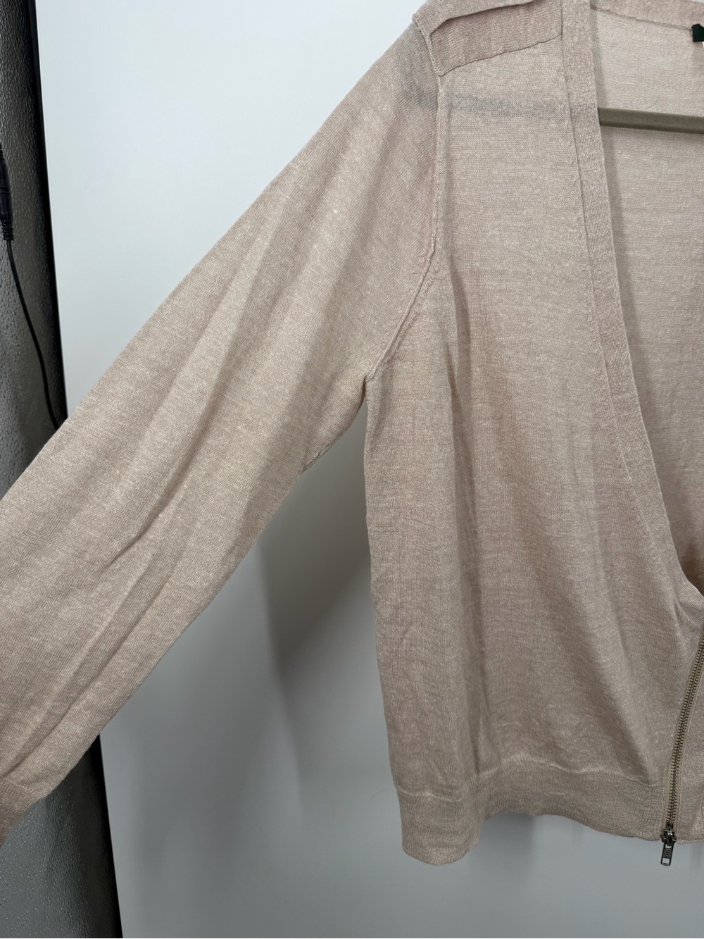 J. Crew Light Pink Merino Wool and Linen Blend Asymmetric Sweater - Picture 5 of 6